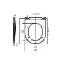 WC kombi vario odpad, kapotované, Smart Flush RIMLESS, 605x380x825mm, keramické, vr. sedátka