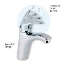 Drezová nástenná batéria, Sonáta, 150 mm, s ramienkom rúrkovým ø 18 mm - 300 mm, chróm