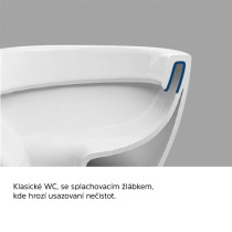 WC závesné, RIMLESS, 530x355x360, keramické, vr. sedátka CSS124