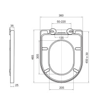 WC kombi, vyvýšené, vario odpad, kapotované, Smart Flush RIMLESS, keramické, vr. sedátka