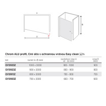 Pivotové sprchové dvere, Novea, 80x200 cm, chróm ALU, sklo Číre, L/P prevedenie