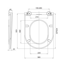 WC závesné, RIMLESS, 530x355x360, keramické, vr. sedátka CSS113S